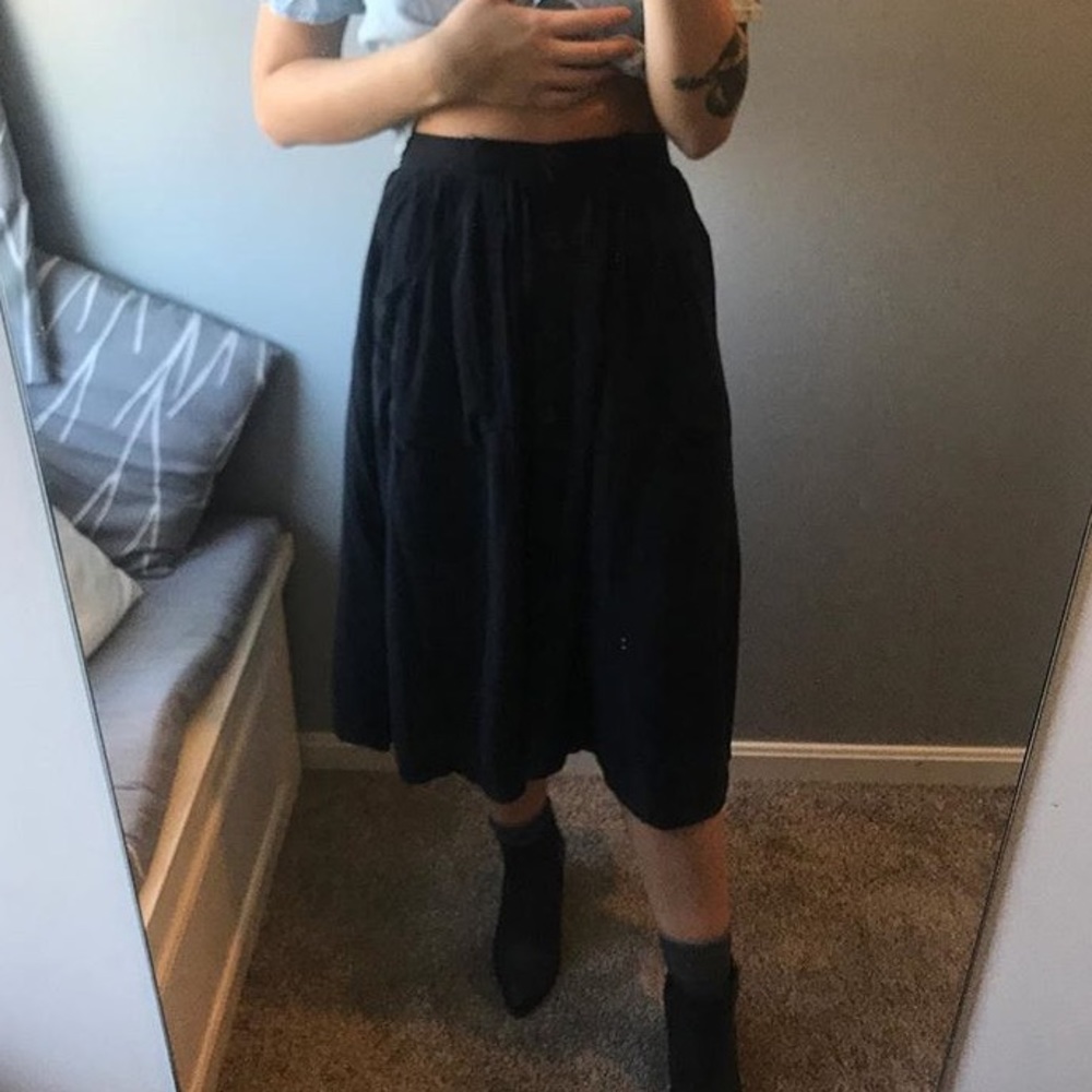 American Apparel Rayon Button Up Skirt